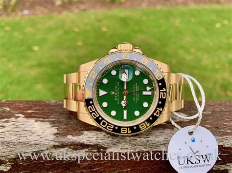 rolex gmt solid gold green dial|rolex datejust gold green dial.